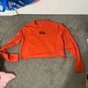 Vans orange long sleeve